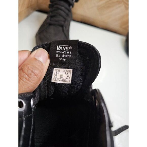 Vans Women's Off The Wall Skateboard Hi-top Classic Black Shoes Size 7.5 659 - Picture 10 of 11